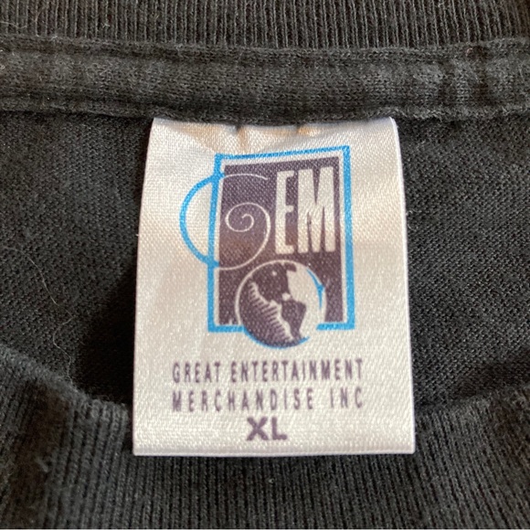 1994 Woodstock Music Festival Shirt Neon 90s Band GEM Tag Black XL Vintage